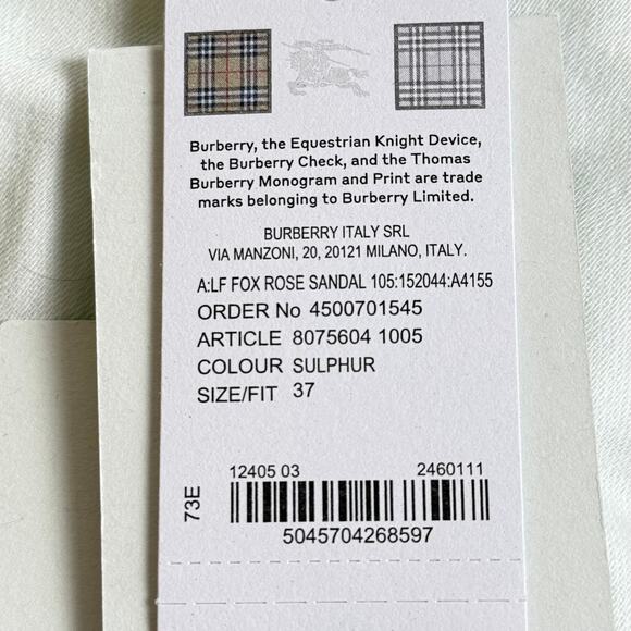 NIB BURBERRY $1190 Size 37 Yellow Step Rose Heeled Sandals Blogger's Fav - Picture 13 of 14